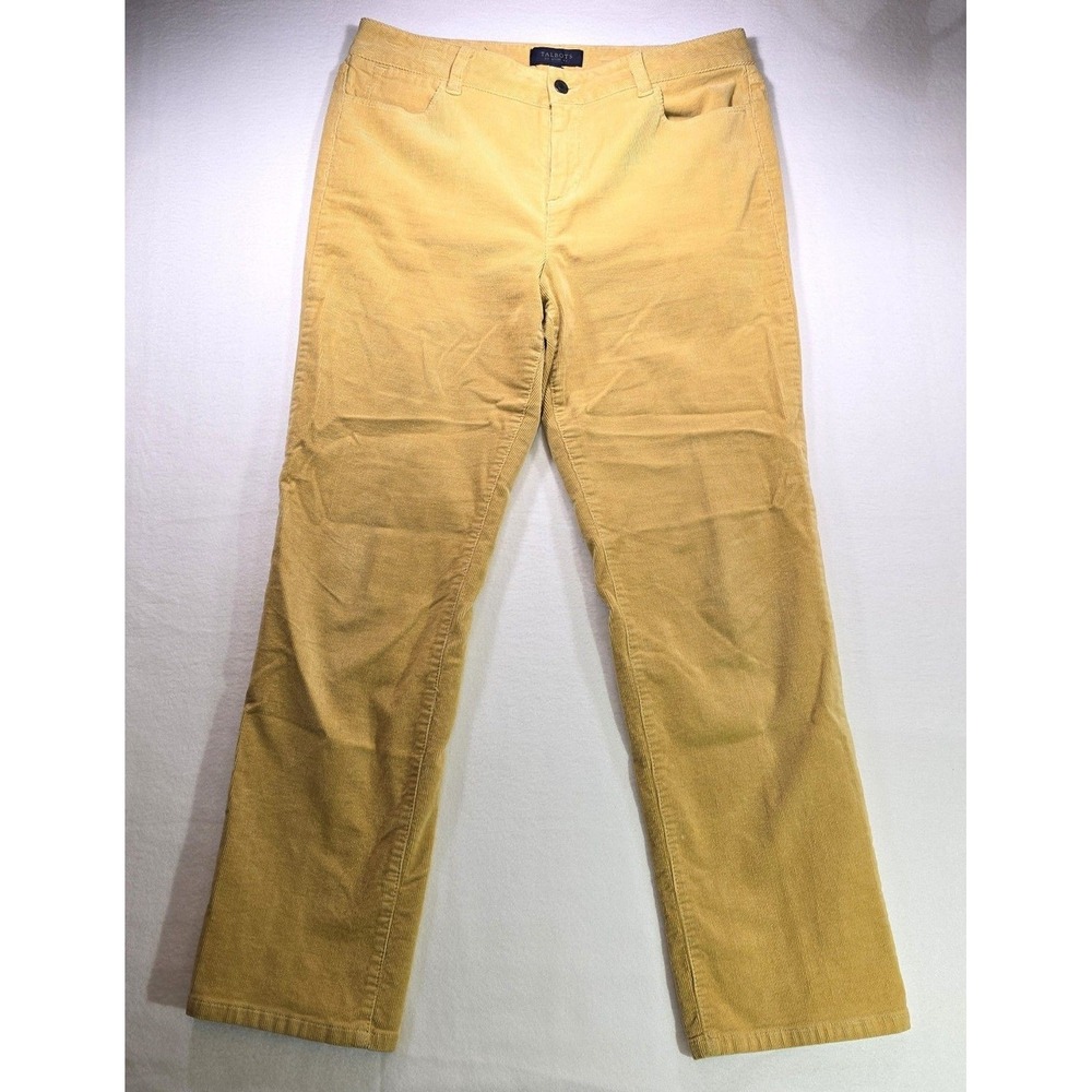 Talbots Women's Heritage Corduroy Petite Pants Yellow 12P‎